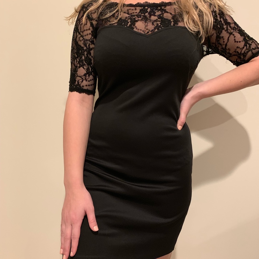 black cocktail dress
